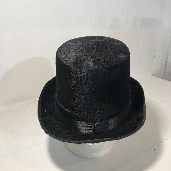 Halloween Hats Brown Western Cowboy Fringe Black Velvet Top Hat Set - Picture 10 of 13